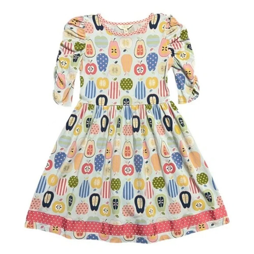 Matilda Jane Girls Class President - Back to Class Dress with Apples & Pears